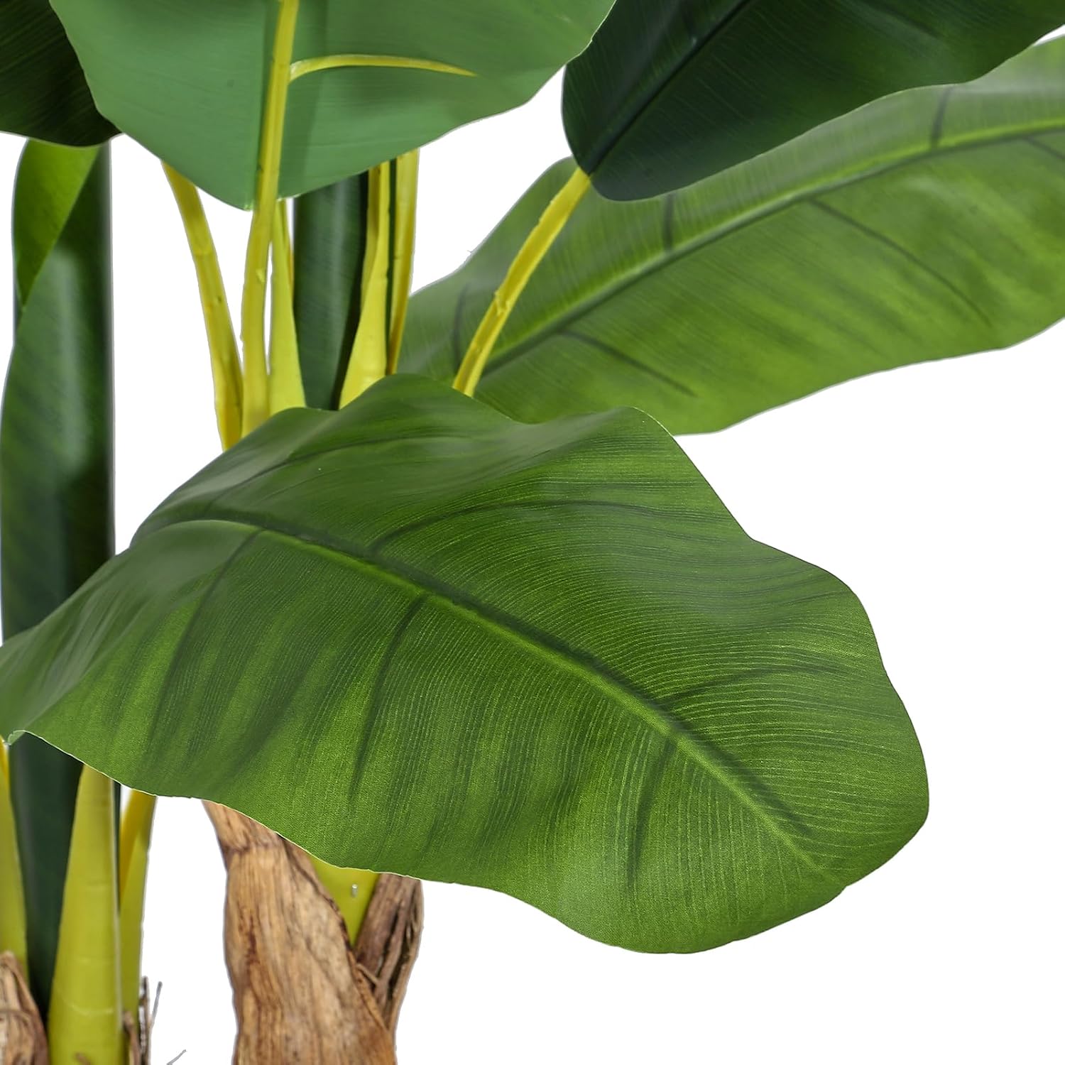 GarveeHome Artificial Banana Tree, 7 ft Faux Banana Tree with Grey Planter, Artificial Plants with 24 Faux Banana Leaves Plant for Home Office Decor
