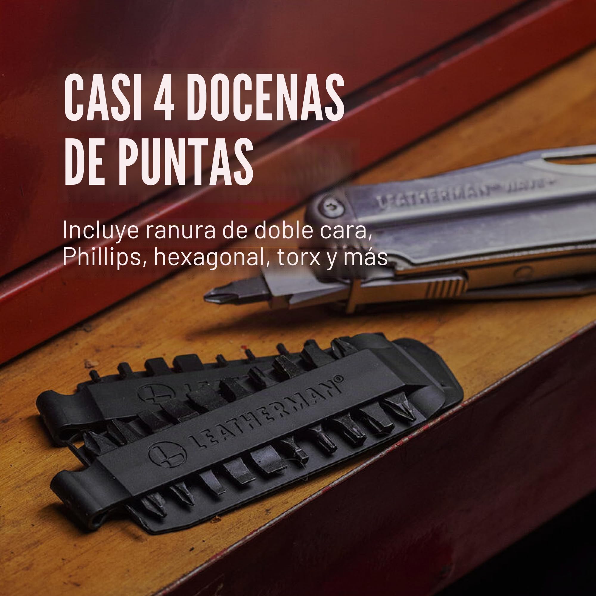 Leatherman ARC Multiherramienta 20 en 1 con Funda Heritage de Cuero y Kit de Puntas (42) - Cuchilla MagnaCut y Tecnología FREE