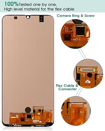 OLED for Samsung Galaxy A50 2019 Screen Replacement for Samsung A50S LCD Screen A505 A507 LCD Display SM-A505F SM-A505FN Touch Digitizer SM-A507F SM-A507FN Repair Kits(Support Figerprint Function)