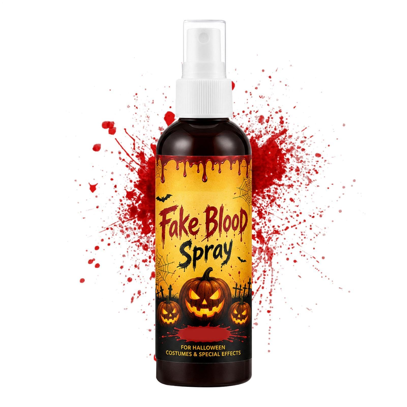 Halloween sztuczna w sprayu, efekt kroplowania, zmywalny makijaż | Ubranie na Halloween i twarz z kapiącą krwią na prezenty imprezowe, dom duchów, święta, kostiumy i