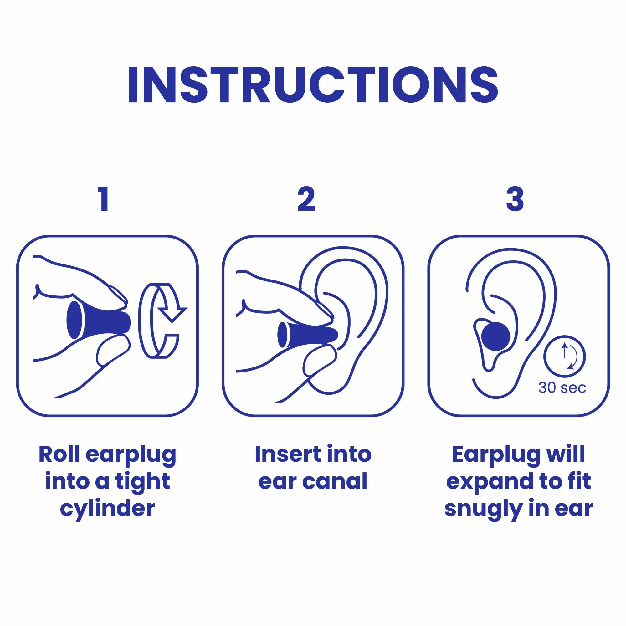 SnoozePlugs Slim - Tapones para los oídos pequeños para canales auditivos pequeños, tapones delgados para dormir, 60 pares de tapones para los oídos de mujer para dormir - 33 dB NRR cómodos tapones de