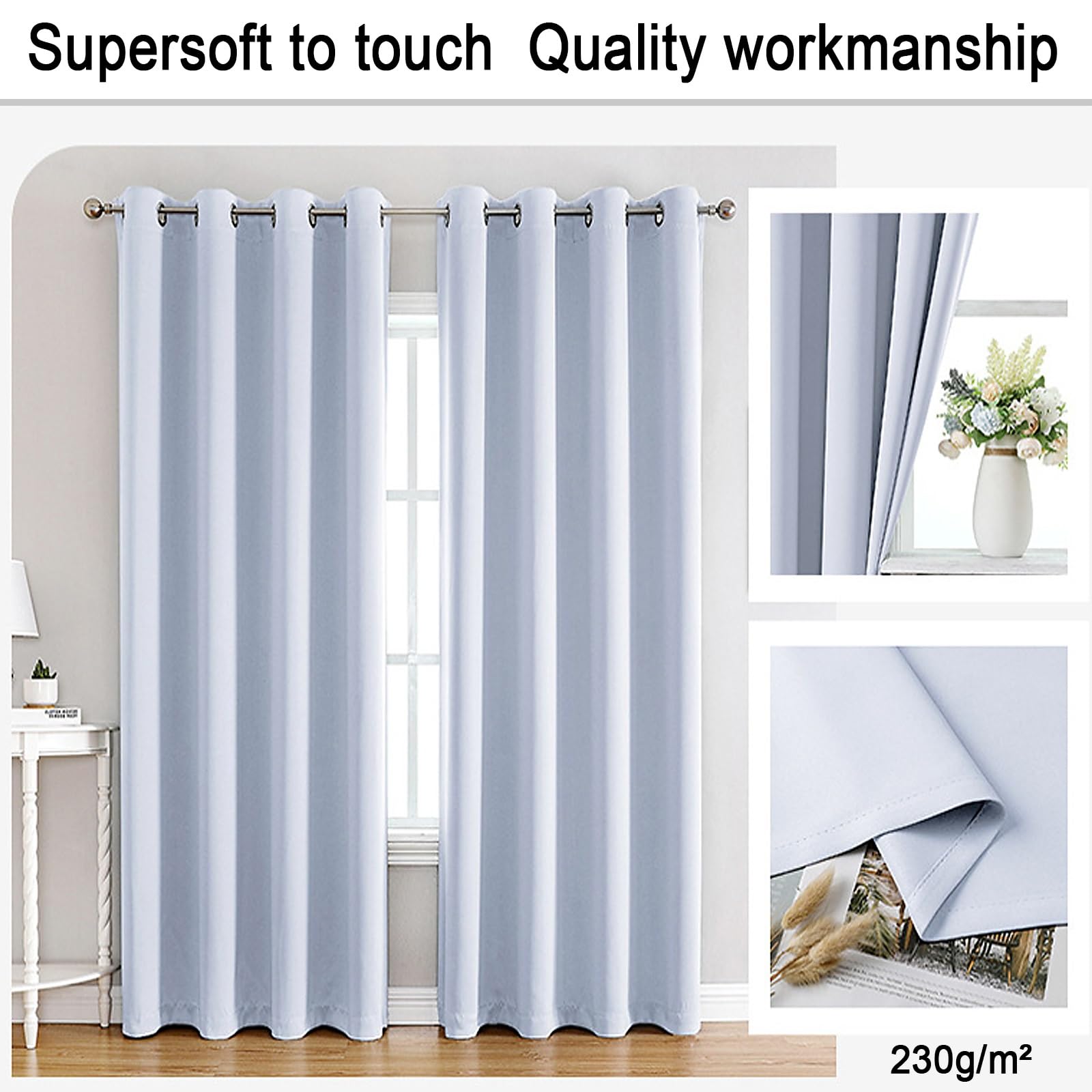 Ystyle Gordijnen Kant En Klaar Set Van 2, 140x160cm, Gordijnen
