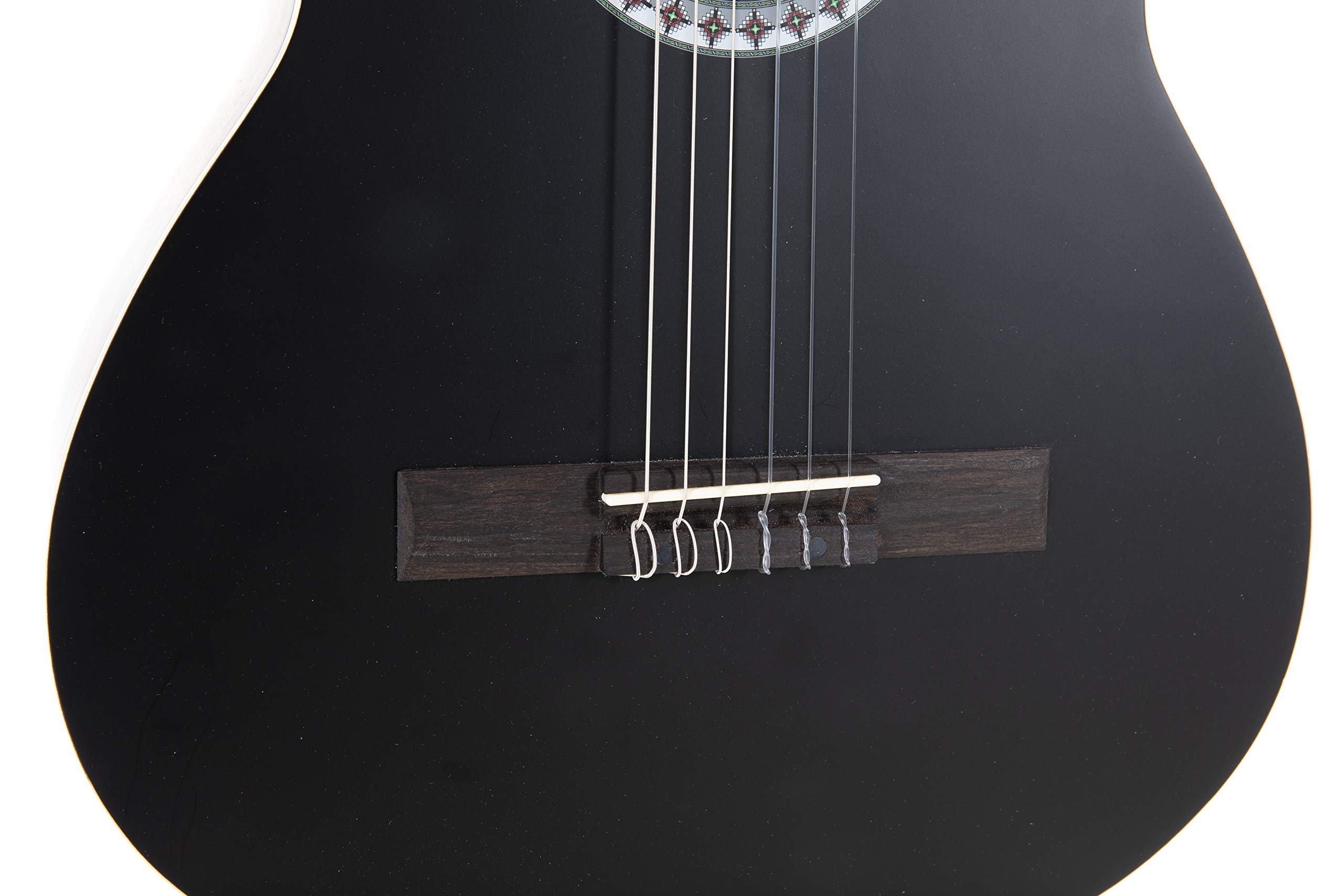 GEWA E-Acoustique Guitare Classique Basic - Classic Electro - 4/4 - Corps Tilleul - Micro 4-Band EQ avec accordeur - Cutaway - Noir
