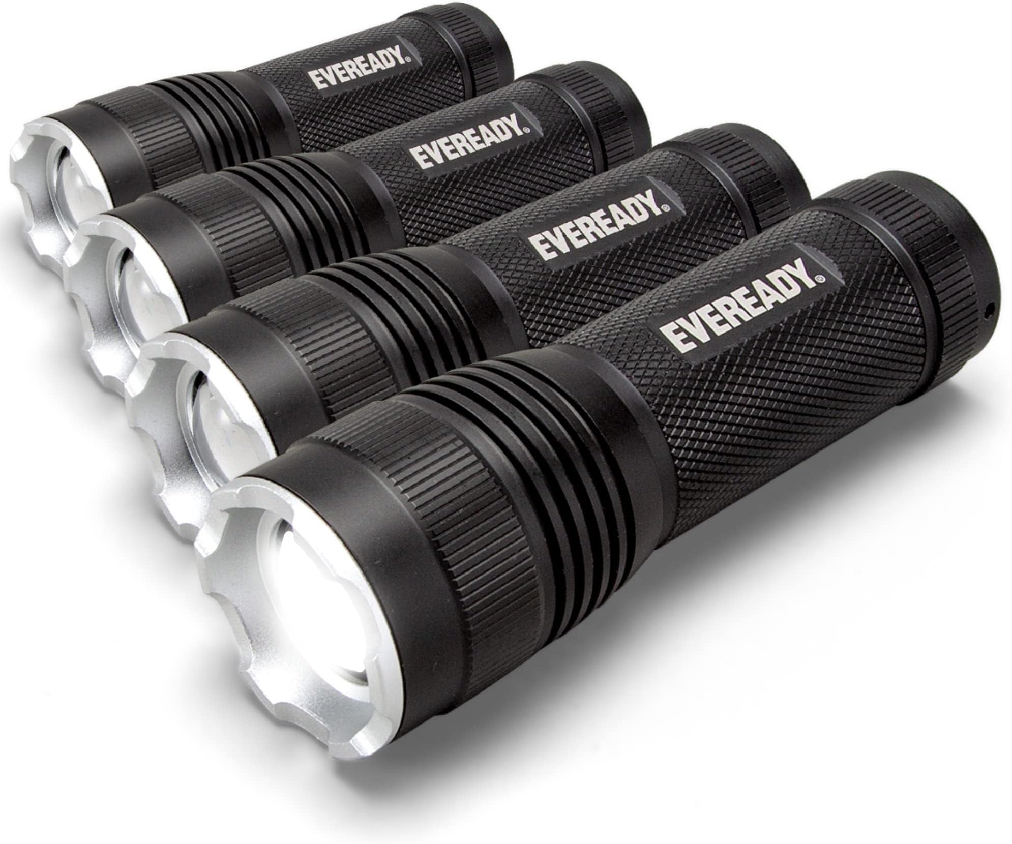 4-Pack LED Tactical Flashlights, IPX4 Water Resistant, Rugged and Bright Flash Lights