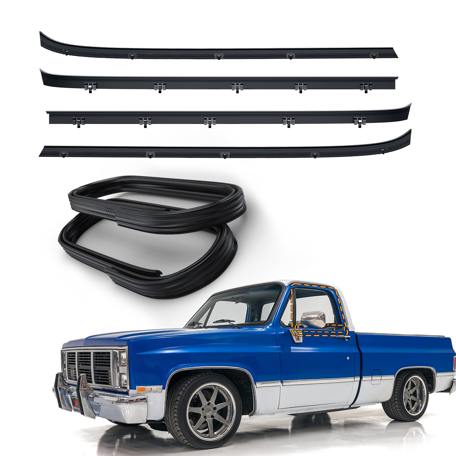 ItranMc 6-Piece Weatherstrip Kit for GM Trucks