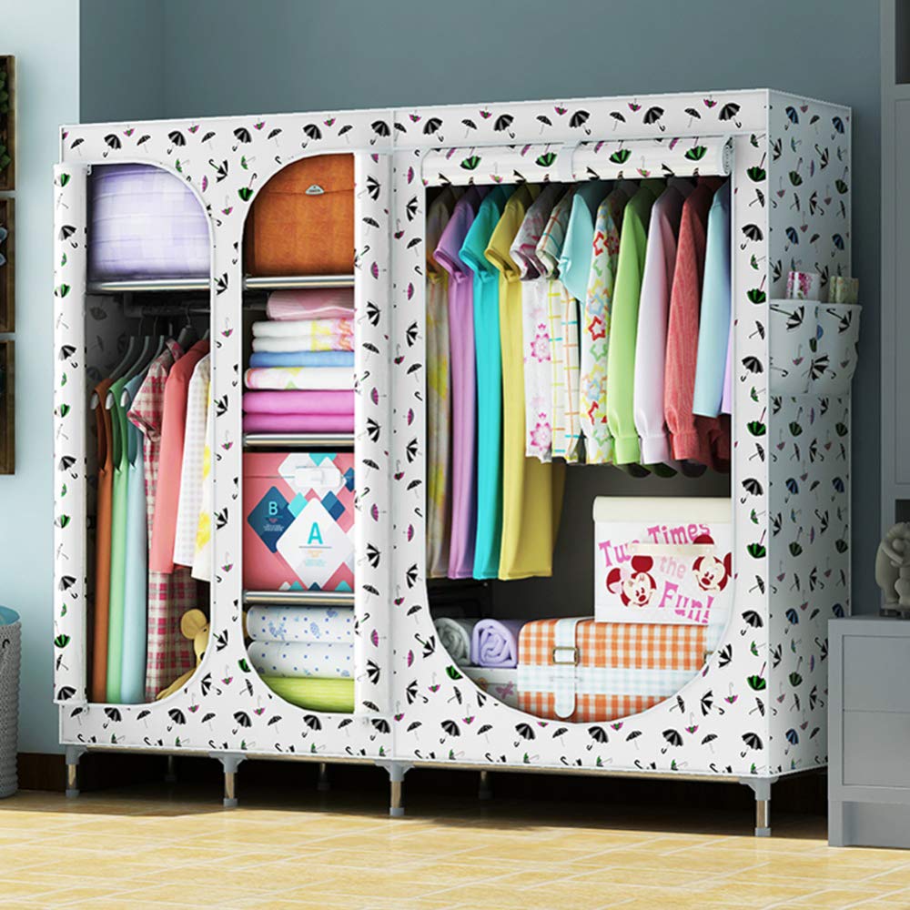 Garde-Robe Portable Toile contre le manque de place et le désordre des vêtements de chambre