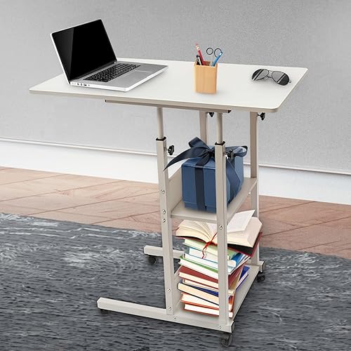 Miniatura 9 de Mesa auxiliar en forma de C, mesas auxiliares en forma de C, mesa de sofá para espacios pequeños, mesa de sofá C rústica, mesa auxiliar de cama,