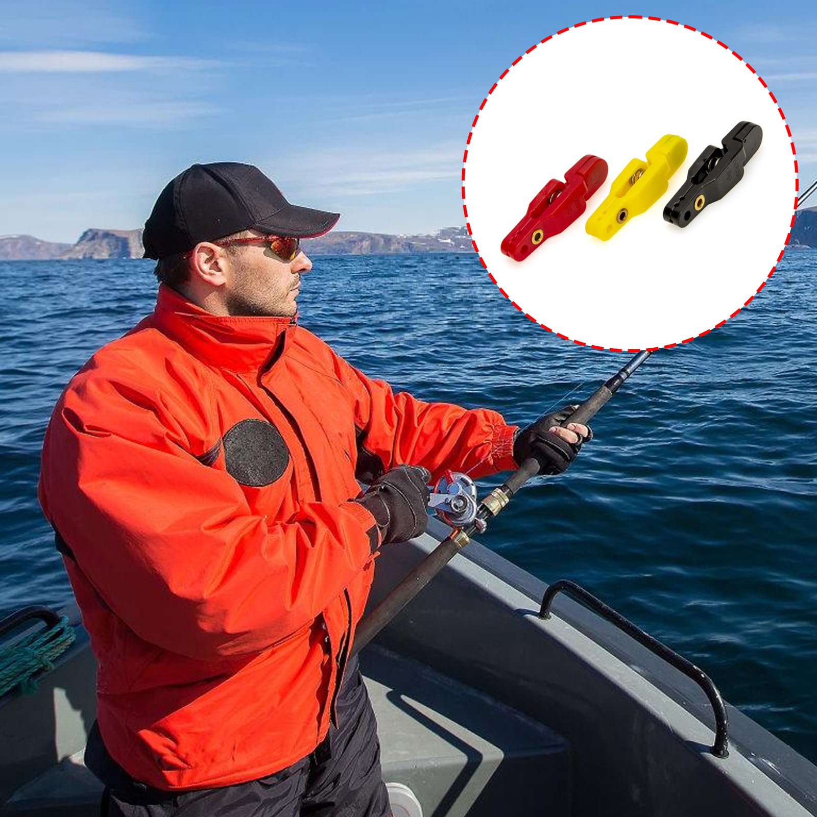 CHENZILIN Fishing Line Release Adjustable Tension Downrigger Outriggers Clip Fishing Line Clamps Enduring