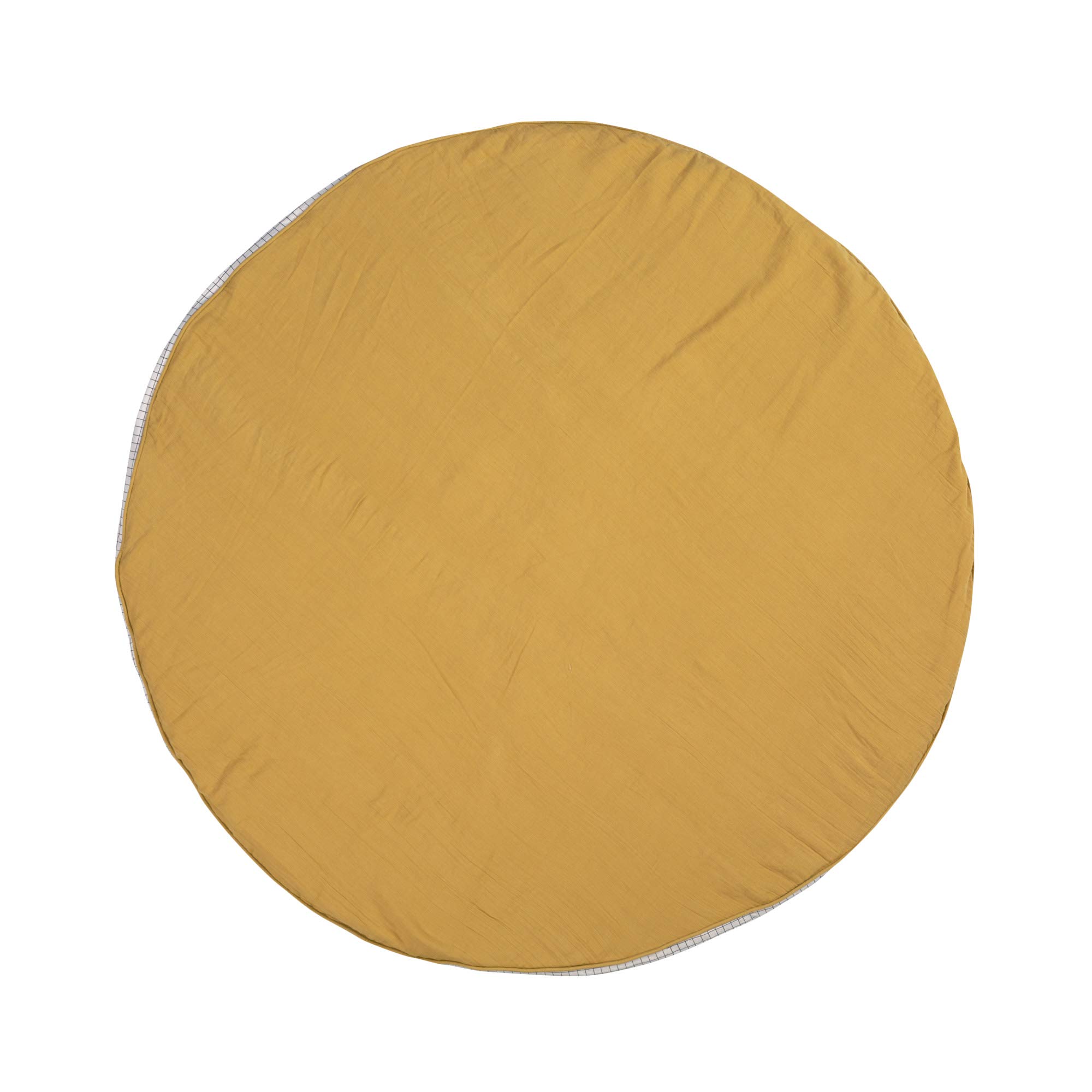 Lässig 1542009837 Grand Coussin Rond de Mousseline, Jaune