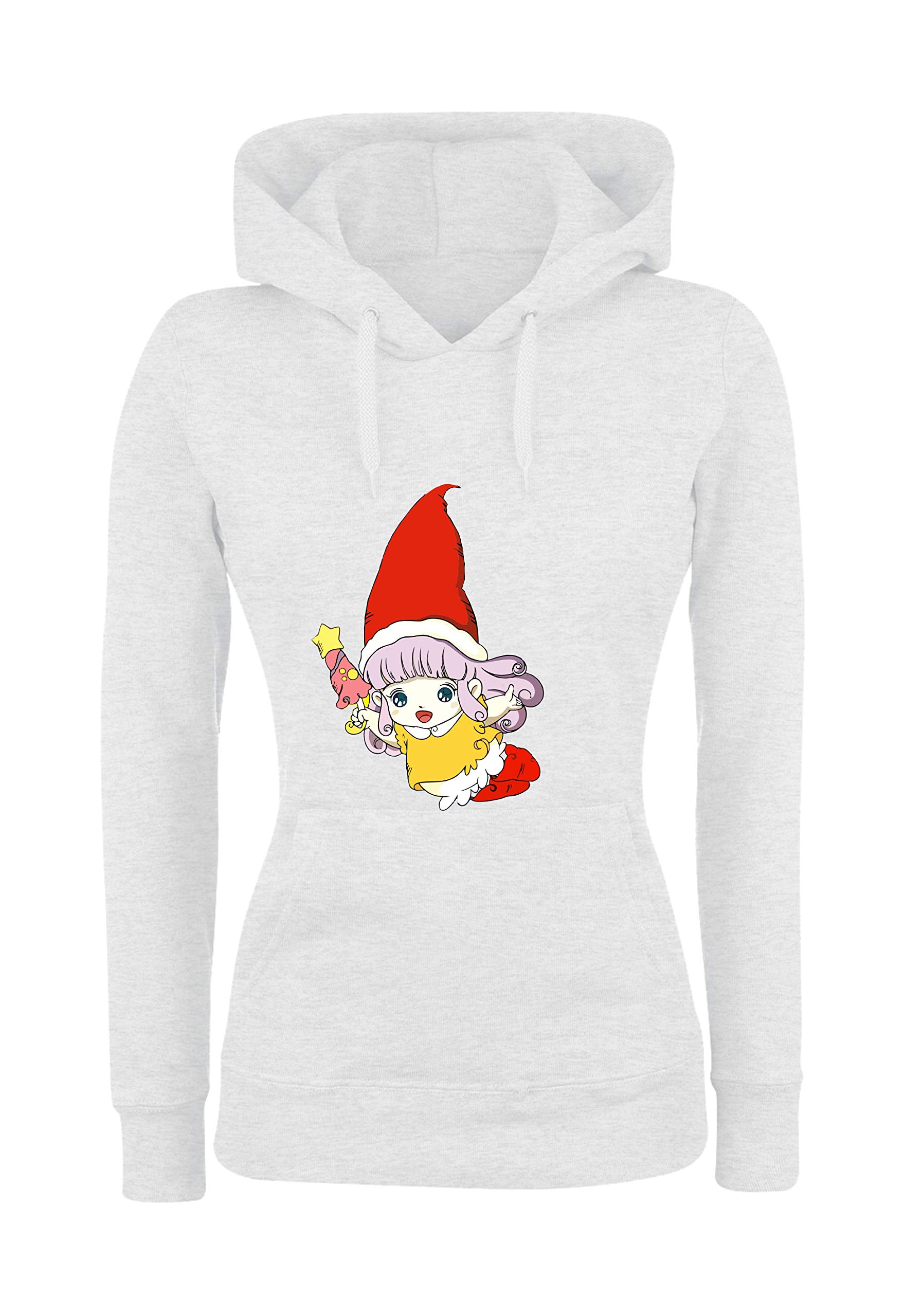 Felpa Donna con Cappuccio Basic Top qualità Top vestibilità - Lit. - Divertente Humor Made in Italy (Bianco, S