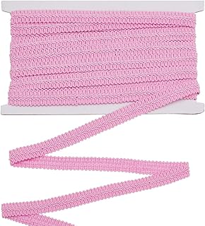 FINGERINSPIRE 11 Yards 5/8" Pink Polyester Woven Braid Trim Centipede Decorative Gimp for DIY Craft Costume Sewing Curtain Slipcover Home Decoration