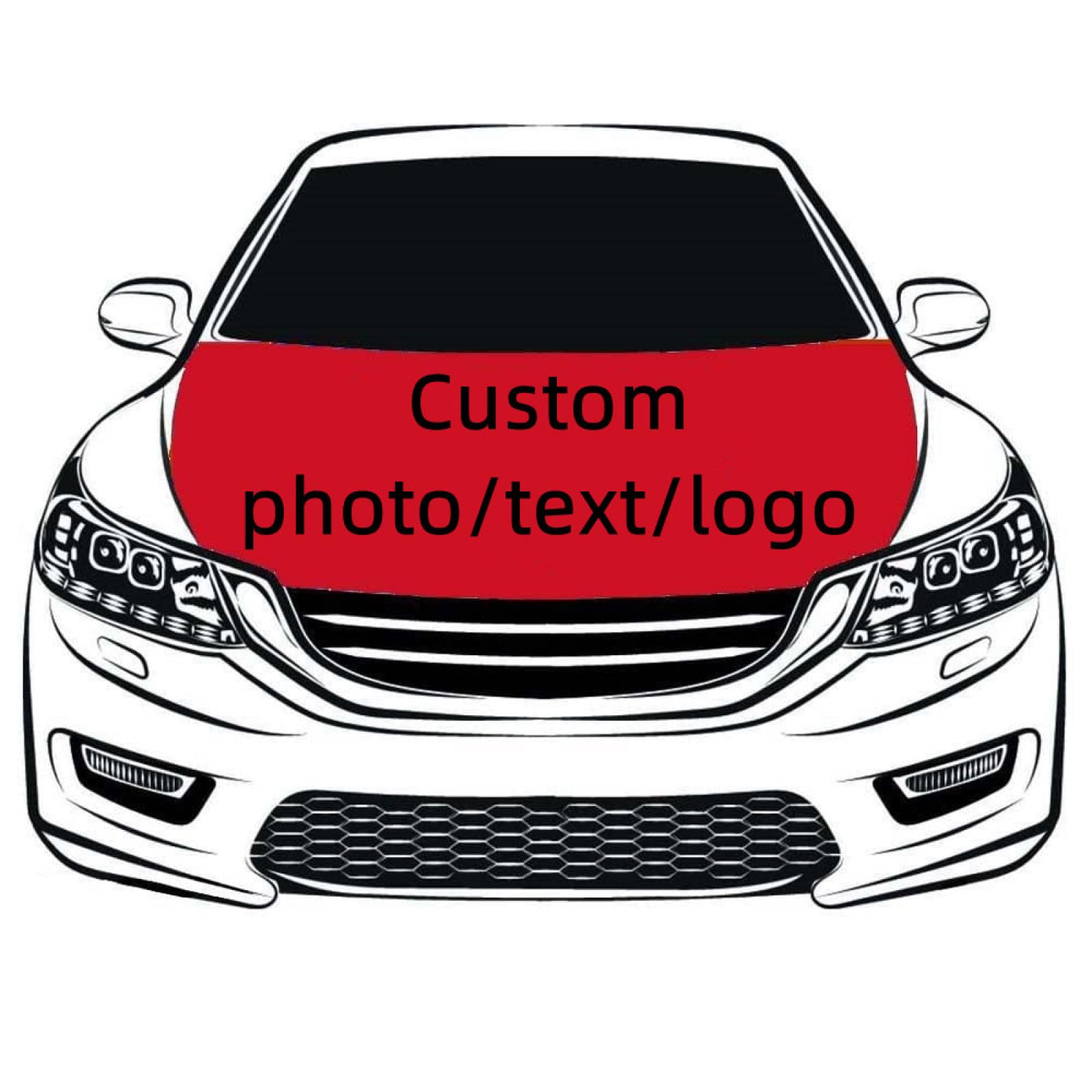 Drapeau personnalisé de capot voiture 3.3x5ft pour événements sportifs et rassemblements