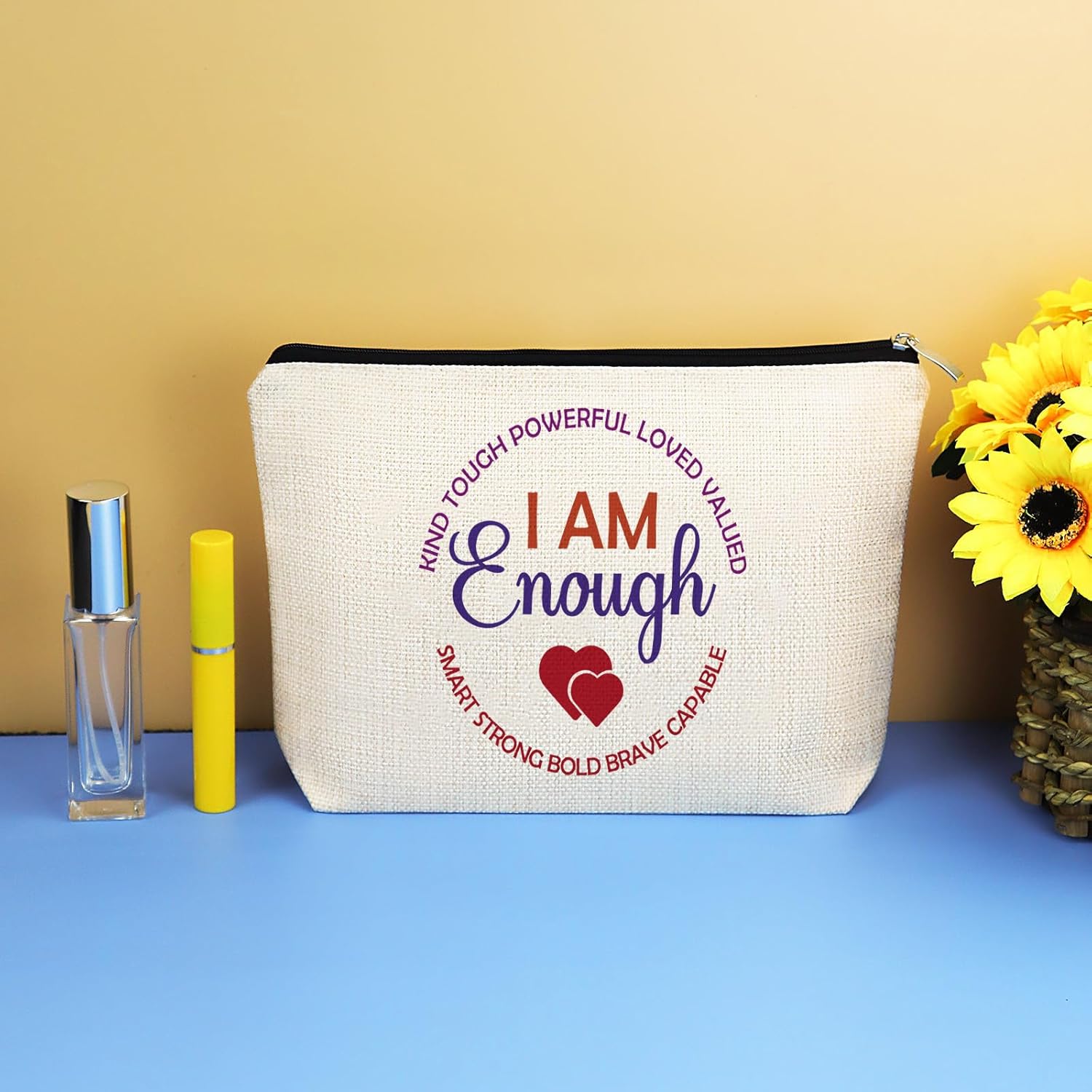Inspirational Quotes Makeup Bag Motivational Gifts for Teacher Nurses Coworker Self Love Gifts for Women Positive Affirmation Gift Cosmetic Bag Graduation Birthday Gift for Her Friends Daughter Sister - Image 7