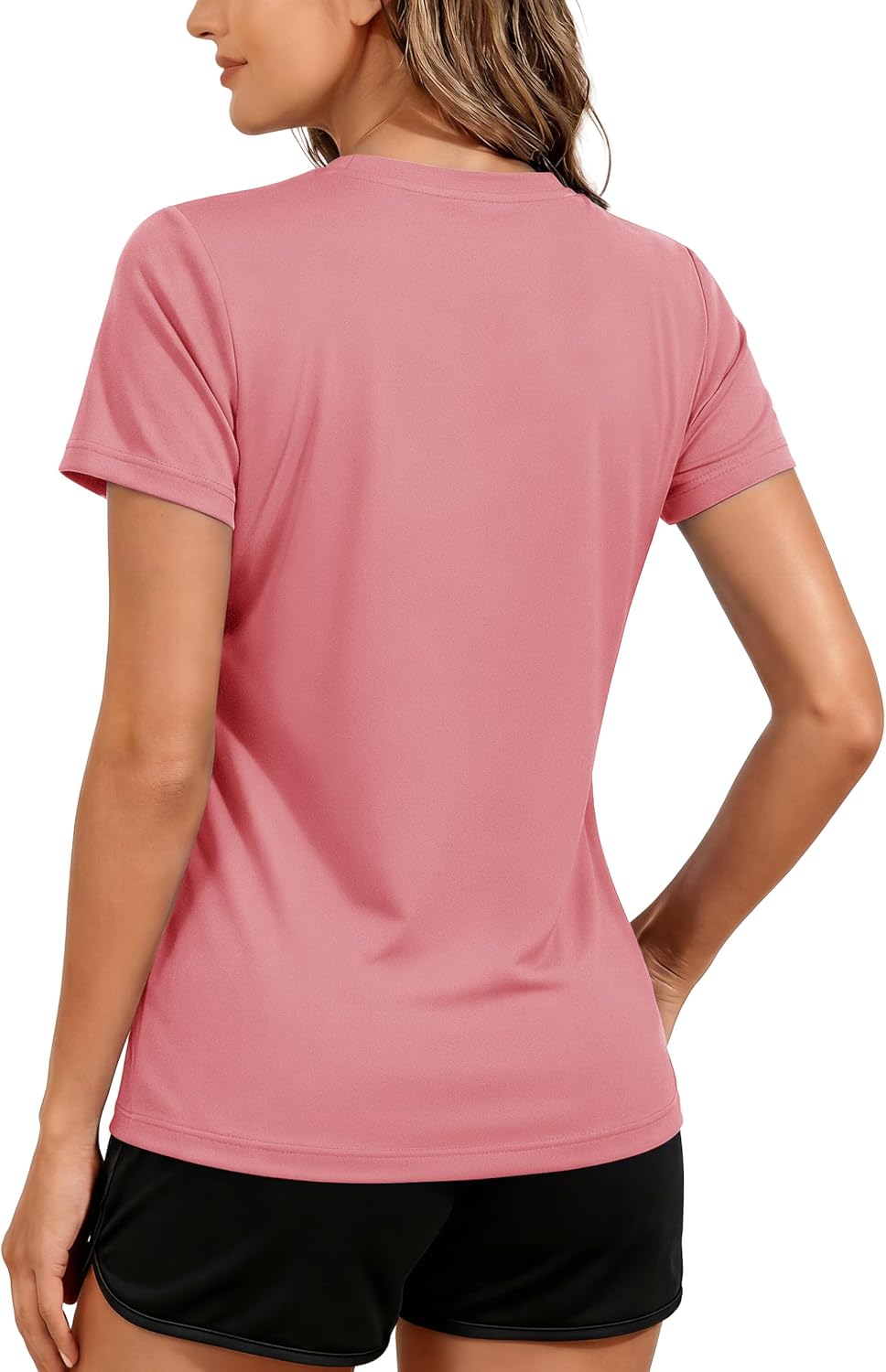 TACVASEN Women's Short Sleeve Workout Shirts UPF 50+ Sun Protection Quick Dry Athletic Tops for Running Gym Tee - Image 2