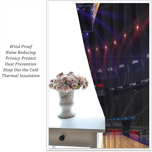 Vista 45 de Boys Sports Curtains Basketball Football Baseball Flame Pattern Printed Curtains Kids and Teenagers' Bedroom Living Room Blackout Curtains W42 * L54