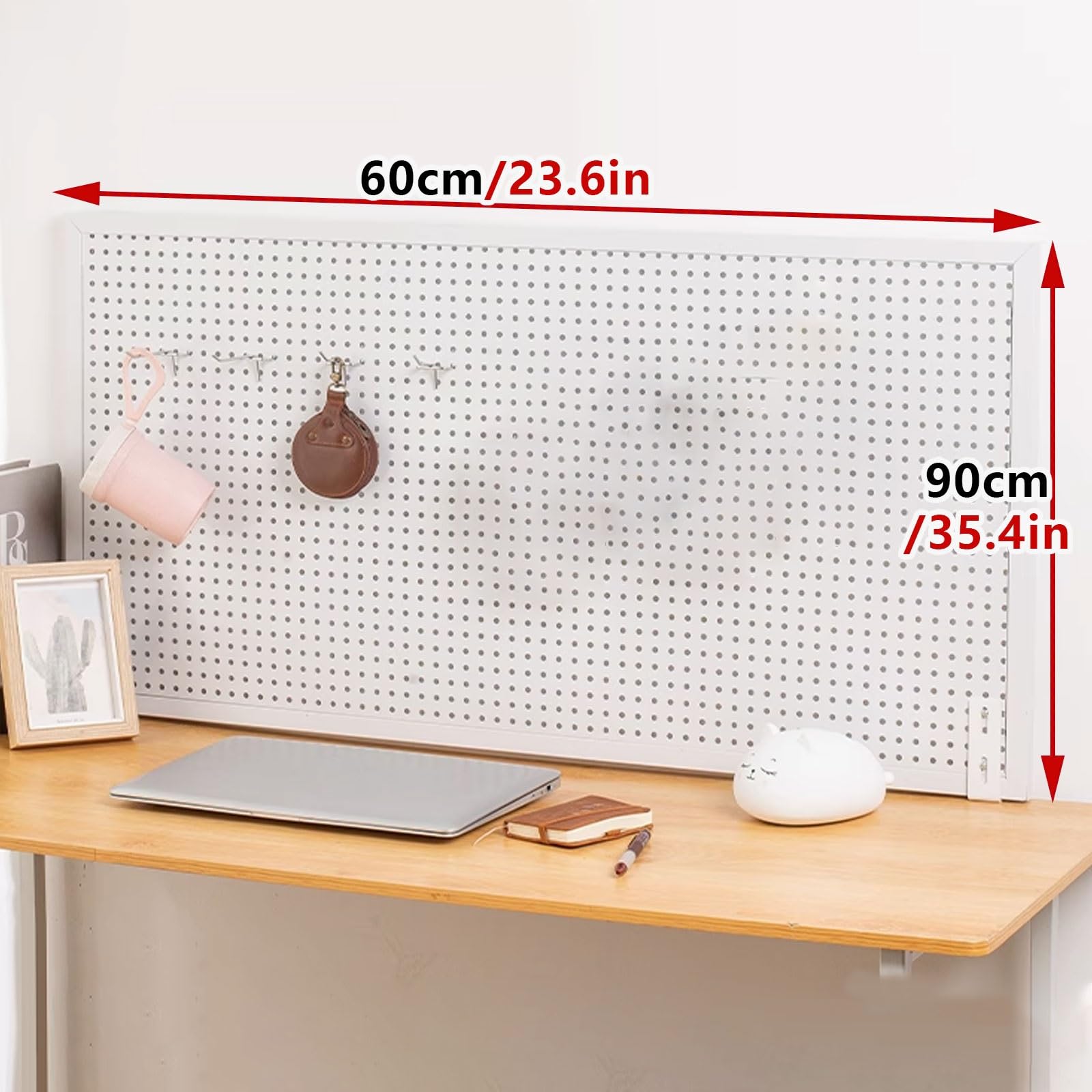 Schreibtischregal zum Festklemmen – Eisenplattenregal mit 10 Haken