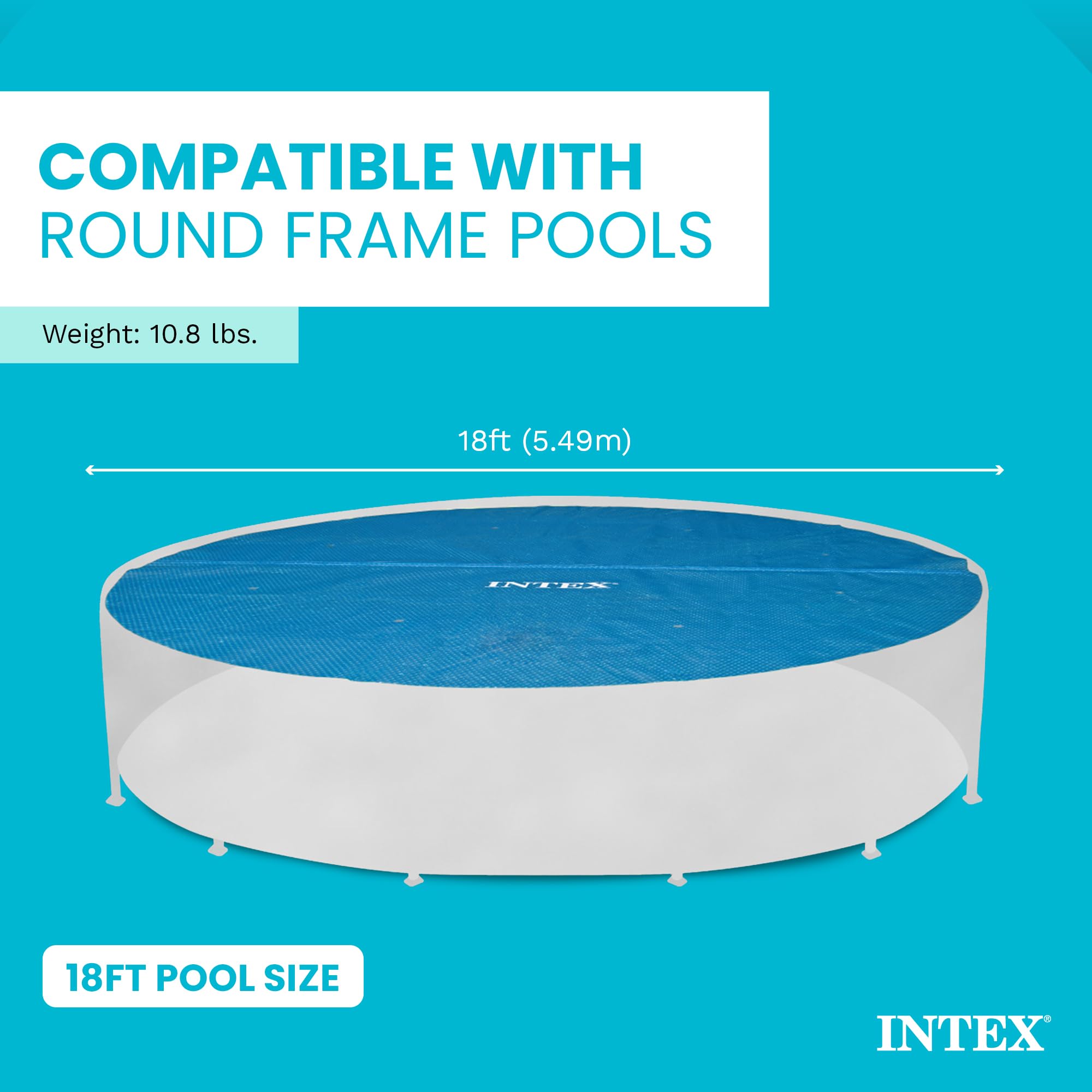 Steinbach Solar Cover Pool - Solarabdeckplane - Ø 549 cm - Für Easy Set und Frame Pool, 29025E, Blau, 18 ft