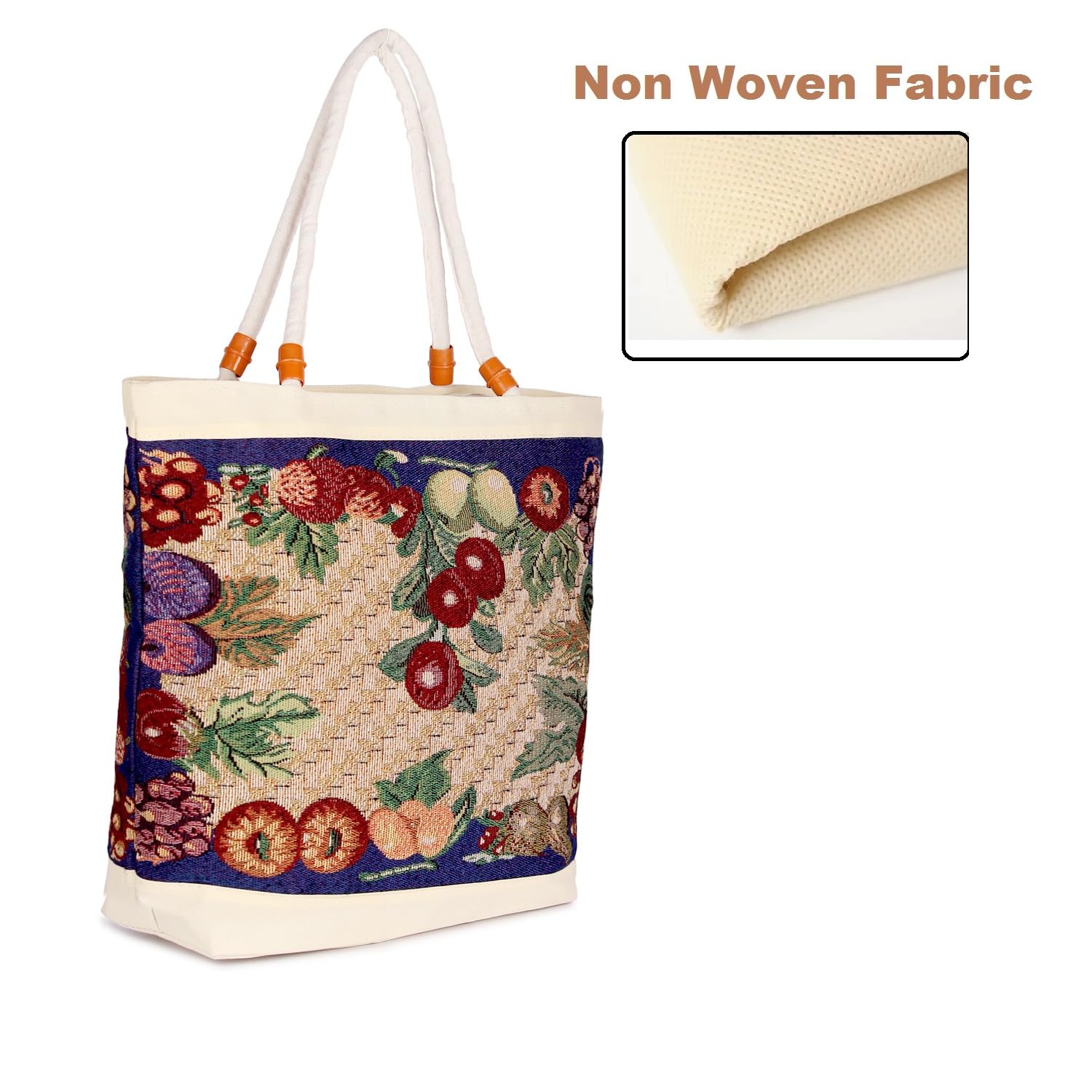 Fclues Women Fashion Zip Closure Velvet Tote Bag | For Shopping Shoulder Bag Travel Work College Beach Parties Dance Spa Gym Yoga Camping Hiking Laptop (13 x 6 x 16) (Red Flower Printed) 1
