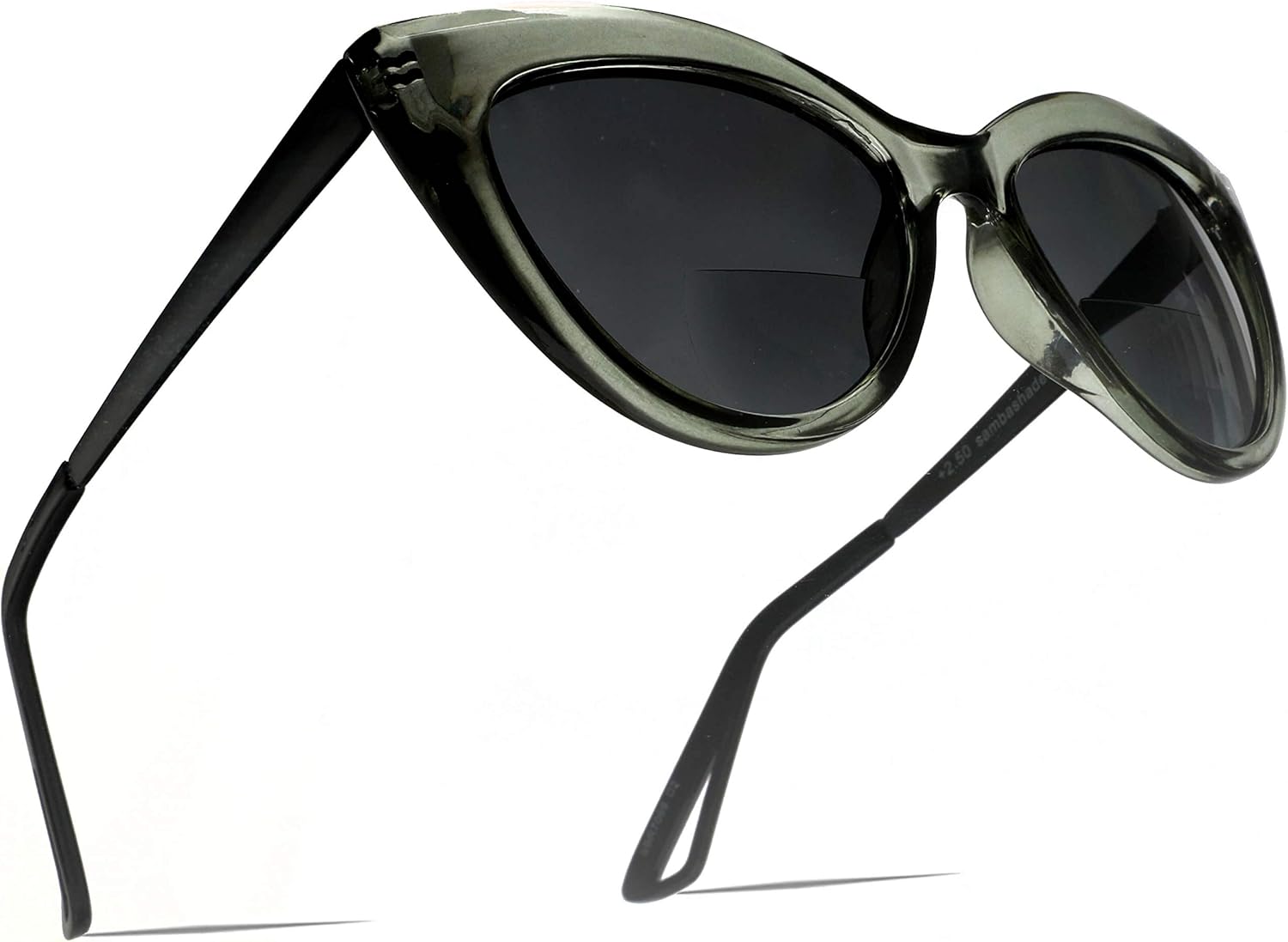 SAMBA SHADES Bifocal Built In Reading Sunglasses Fashion Cat Eye Sunglass Readers Oversized Women's CatEye Glasses