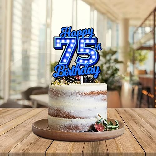 Miniatura 82 de Blue Glitter Happy Birthday 15th Cake Topper Let’s Glow Crazy Party Theme Decoration Supplies Boys Girls Happy Birthday 15 Anniversary Party Decor