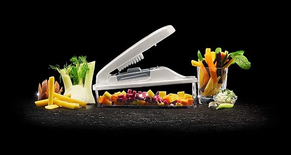 LURCH Germany Compact Slicer & Dicer - Vegetable Chopper (Grey)