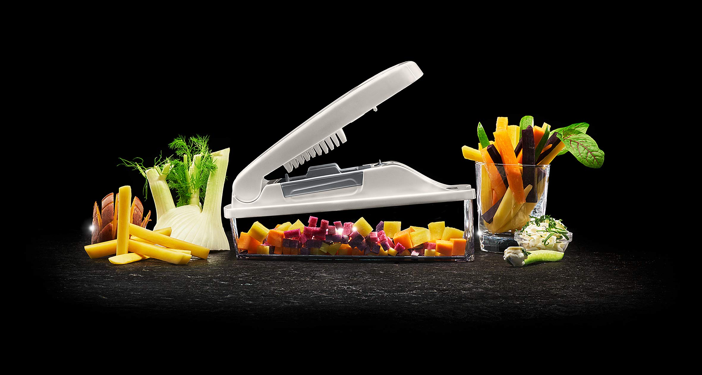 Image secondaire de Râpe de Cuisine Lurch en Plastique Gris/Blanc - Pratique et Élégante