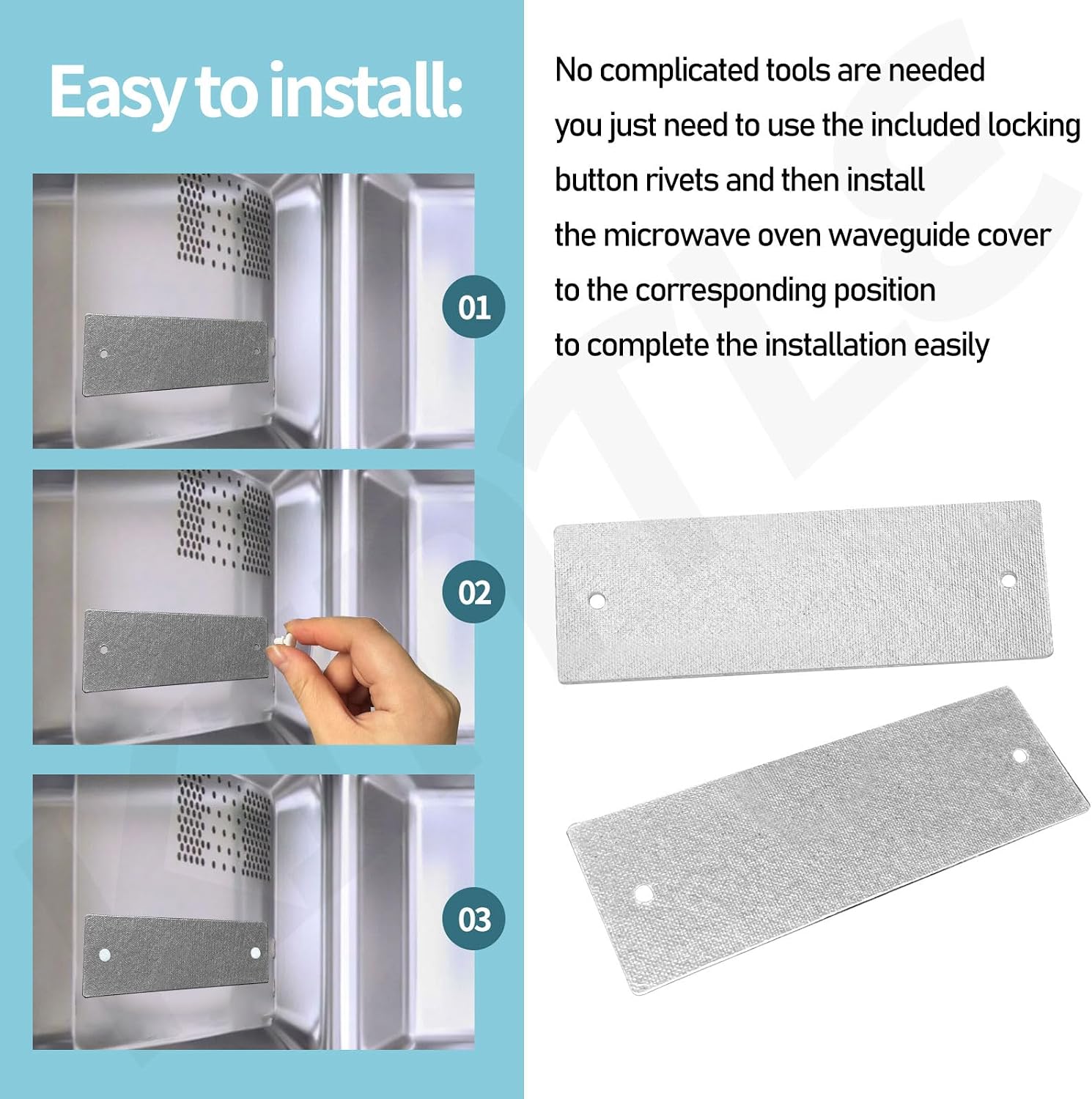W10915651 W10120230 Microwave Waveguide Cover for Whirl-Pool Microwave