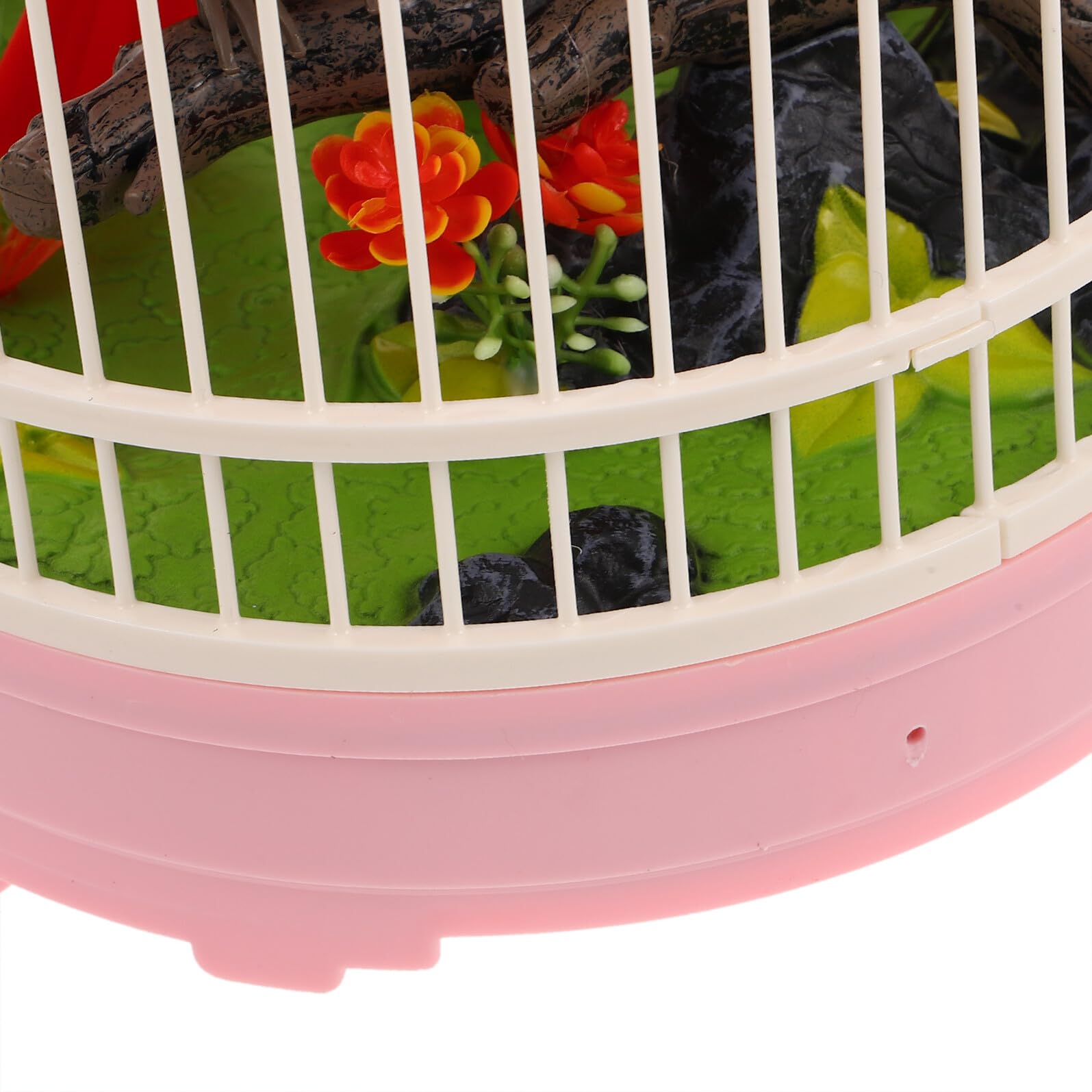 UKCOCO Jaula de Pájaros Juguete Movimientos y Efectos Realistas, Material Plástico Fácil de Usar, Adecuado para Ambientación del Hogar y Entretenimiento Infantil