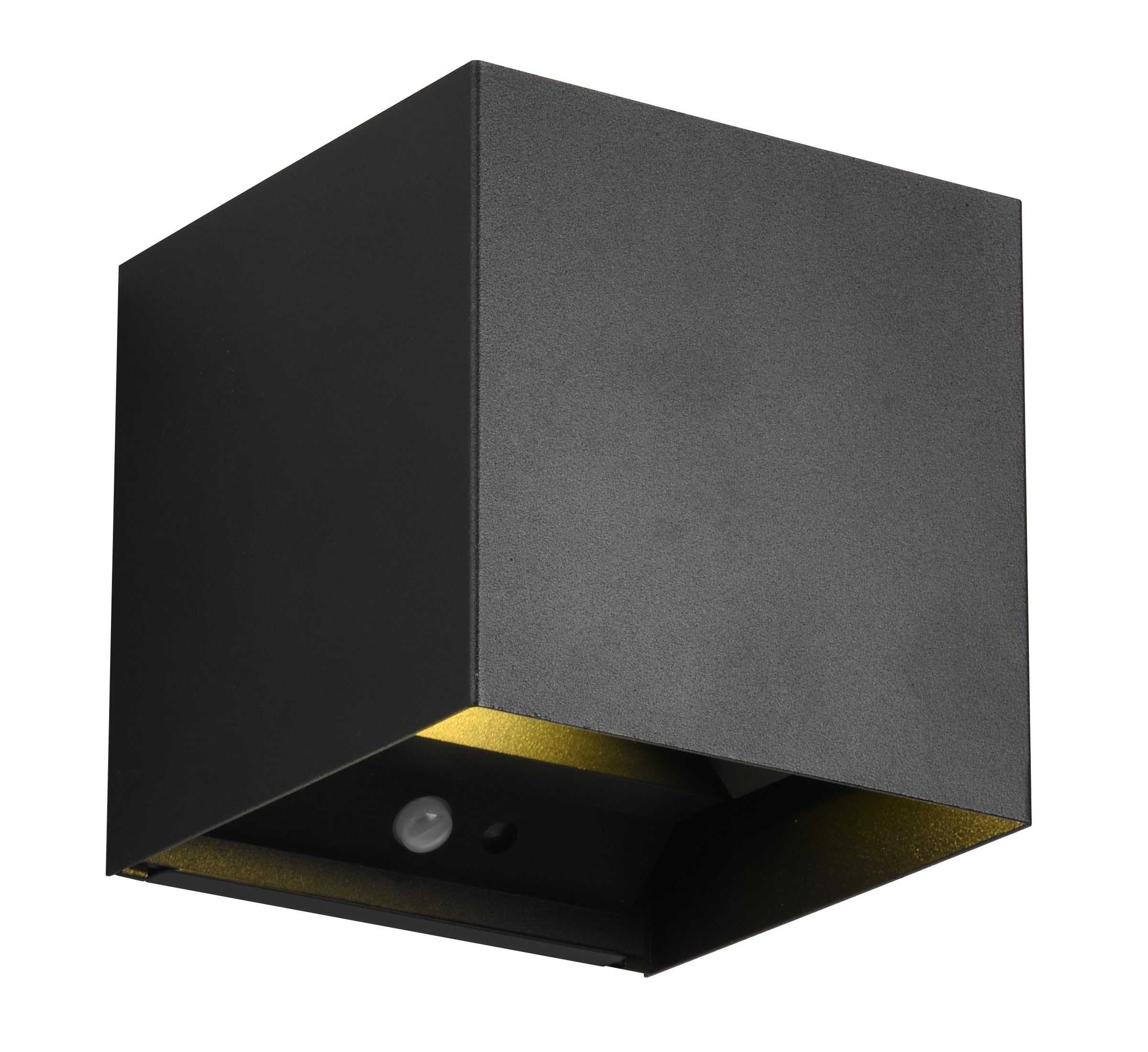 Reality Leuchten Talent R27759132 lampa ścienna LED, kolor czarny, matowy, magnetyczny uchwyt ścienny, w zestawie 2 x 0,5 W, czujnik zmierzchu, czujnik ruchu, oświetlenie w górę i w dół, gniazdo