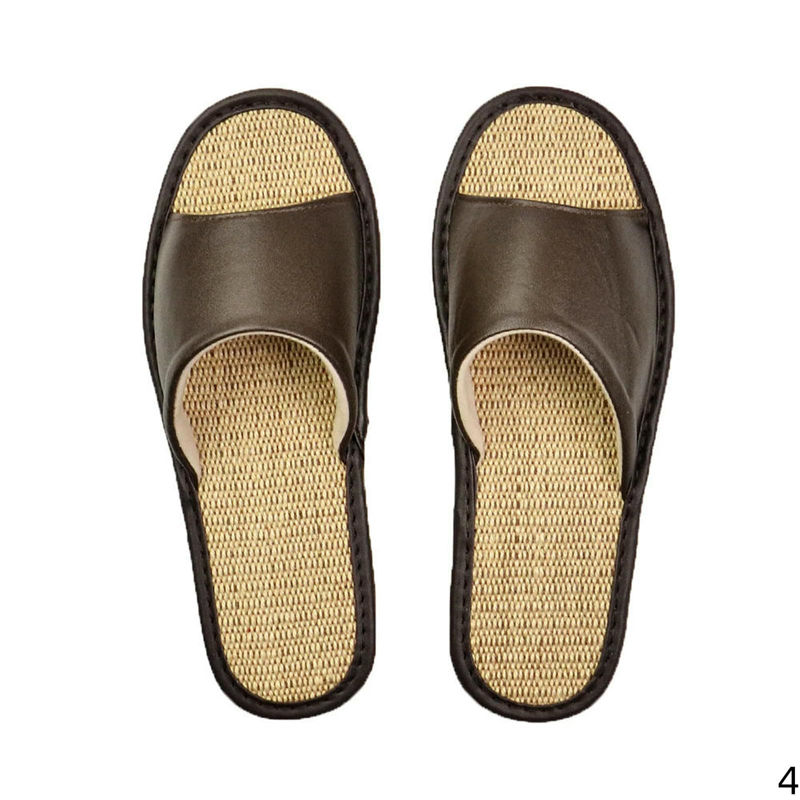 Claquette Hommes Chaussures Été Mode Extérieur Respirable Lin Casual Couple Plage Pantoufles