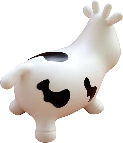 Miniatura 3 de Vaca saltarina blanca con bomba de mano inflable animal saltarín para montar
