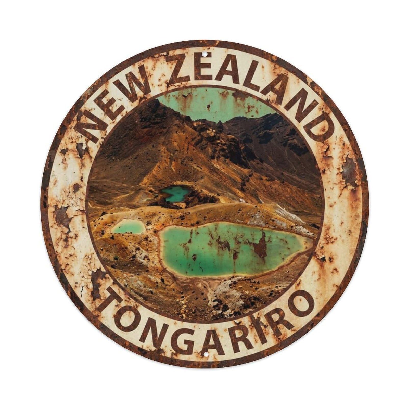Vintage Travel New Zealand Island Metal Tin Sign