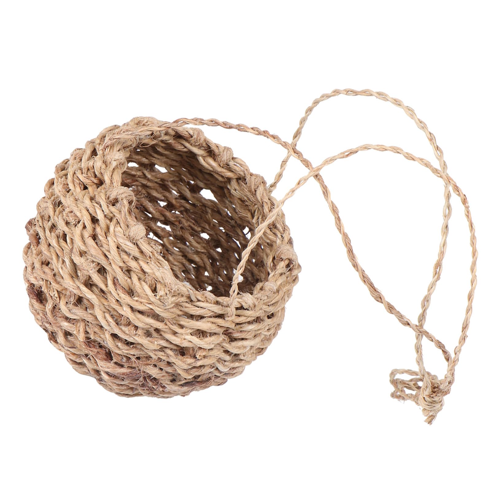 Cesta de cáñamo Healeved de diseño creativo artesanal y acabado marrón exclusivo para decoración