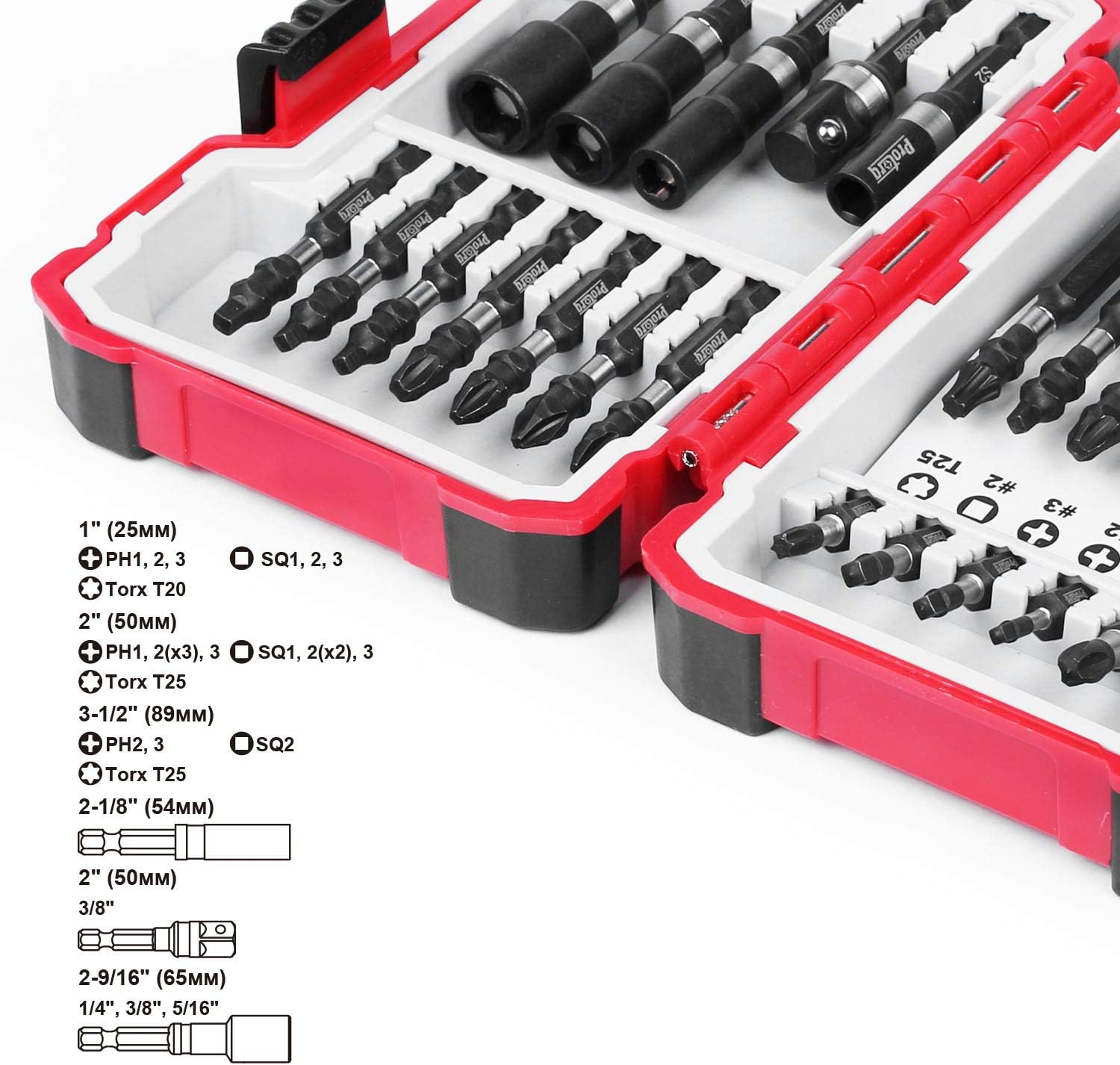 Protorq Impact Driving Accessory Set, 26-Piece,Industrial Strength, 1/4" Hex Shank