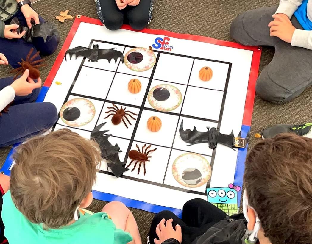 Solving Fun 4x4 Sudoku Puzzle Mat for Kids