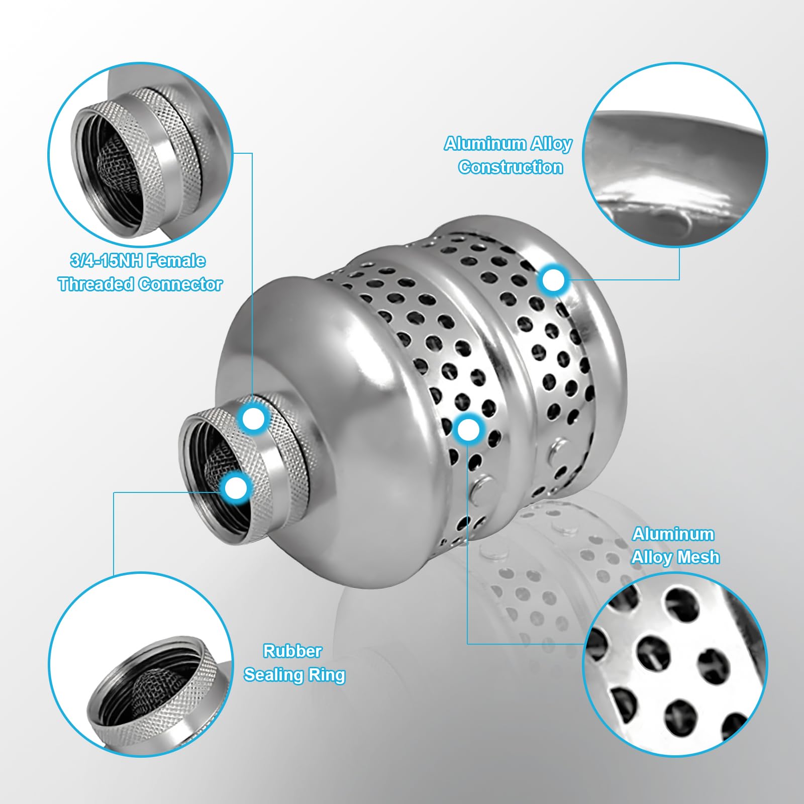 Leefasy 3/4 Inch Internal Thread Bubbler Sprinkler Head,Aluminum Diffuser Flood Nozzle for Newly Planted,Bubbler Dripper Bulb Gentle Watering System Soaker Sprinkler for Plants Yard Vegetable Garden