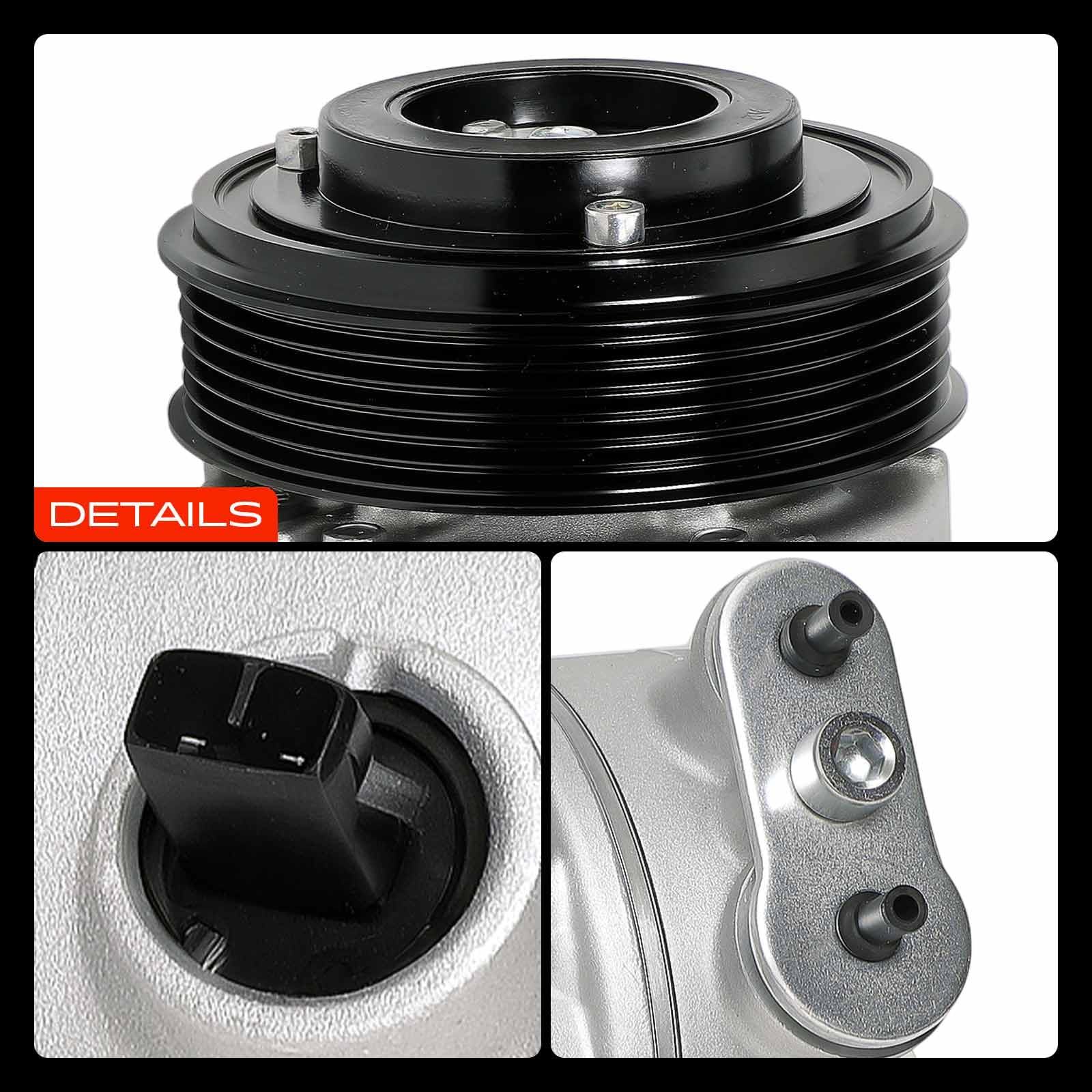 Frankberg Compressore dell'aria condizionata con frizione Compatibile con Grande Punto 199 Corsa D S07 Punto 199 Doblo Cargo 263 Linea 110 323 Replace# 55702161, compreso l'olio preconfezionato
