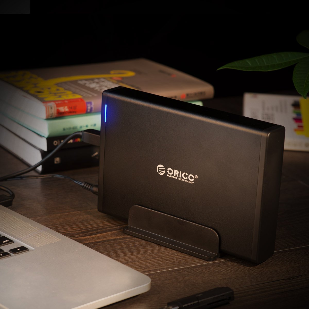 ORICO Boitier Disque Dur Externe 3,5 '' avec Boîtier Amovible, Adaptateur USB 3.1 Type-C vers SATA 3.0 pour Disque Dur SATA 3,5 Pouces avec Alimentation 12V 2A (20 to Max, 7688C3)