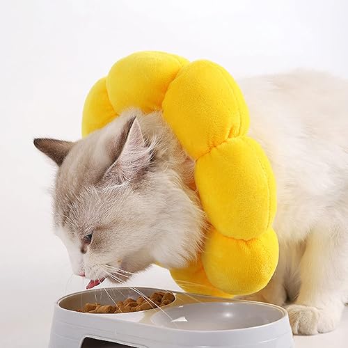 Miniatura 5 de Delgeo Collar cónico para gato, suave, ajustable de recuperación, collar de repuesto para gatito, cachorro de gato, collar isabelino, evita lamidas