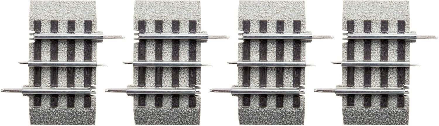 Lionel FasTrack 1.75-Inch Straight O Gauge Train Track 4-Pack, Lionel O Gauge 3-Rail FasTrack Expansion Track for Model Train Layouts & Railroad Sets, Age 14+