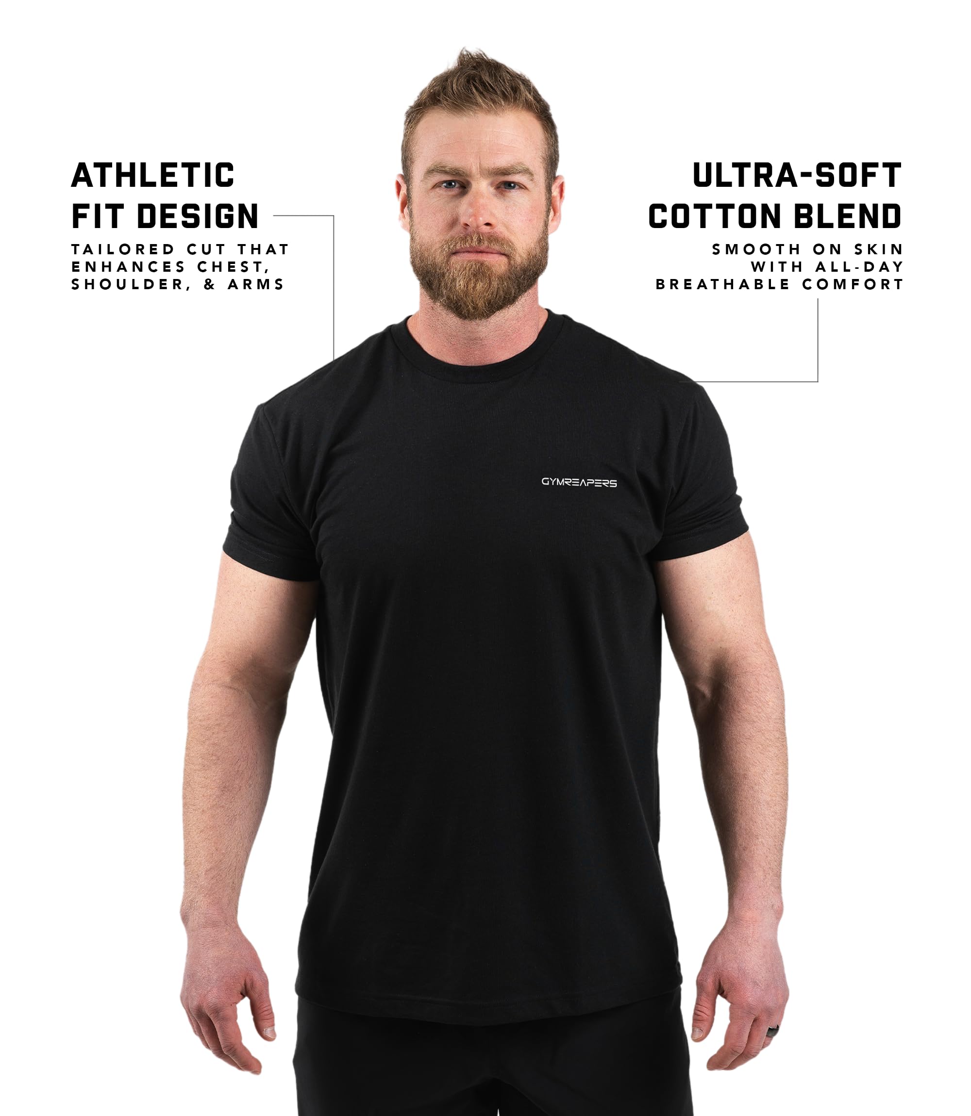Gymreapers T-shirt da uomo con teschio, a maniche corte, per allenamento, palestra, corsa, atletica, maglietta asciutta