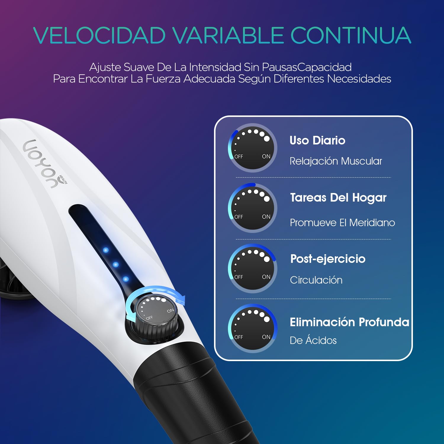 VOYOR-HEALTH Masajeador Espalda Eléctrico de Percusión Inalámbrico MH560