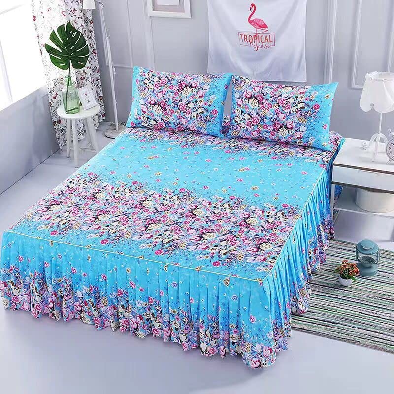 Drap plat fleur drap de lit TIVAS chaud pour literie de maison 3 pièces - 6