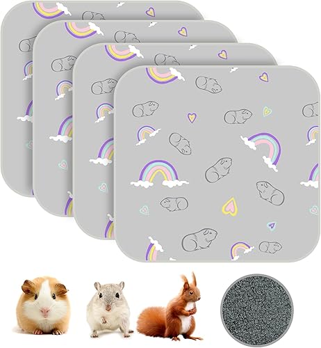Miniatura 8 de Homimp Paquete de 2 camas de conejillo de indias, impermeable, reutilizable, para animales pequeños, súper absorbente, para conejo, hámster, rata,