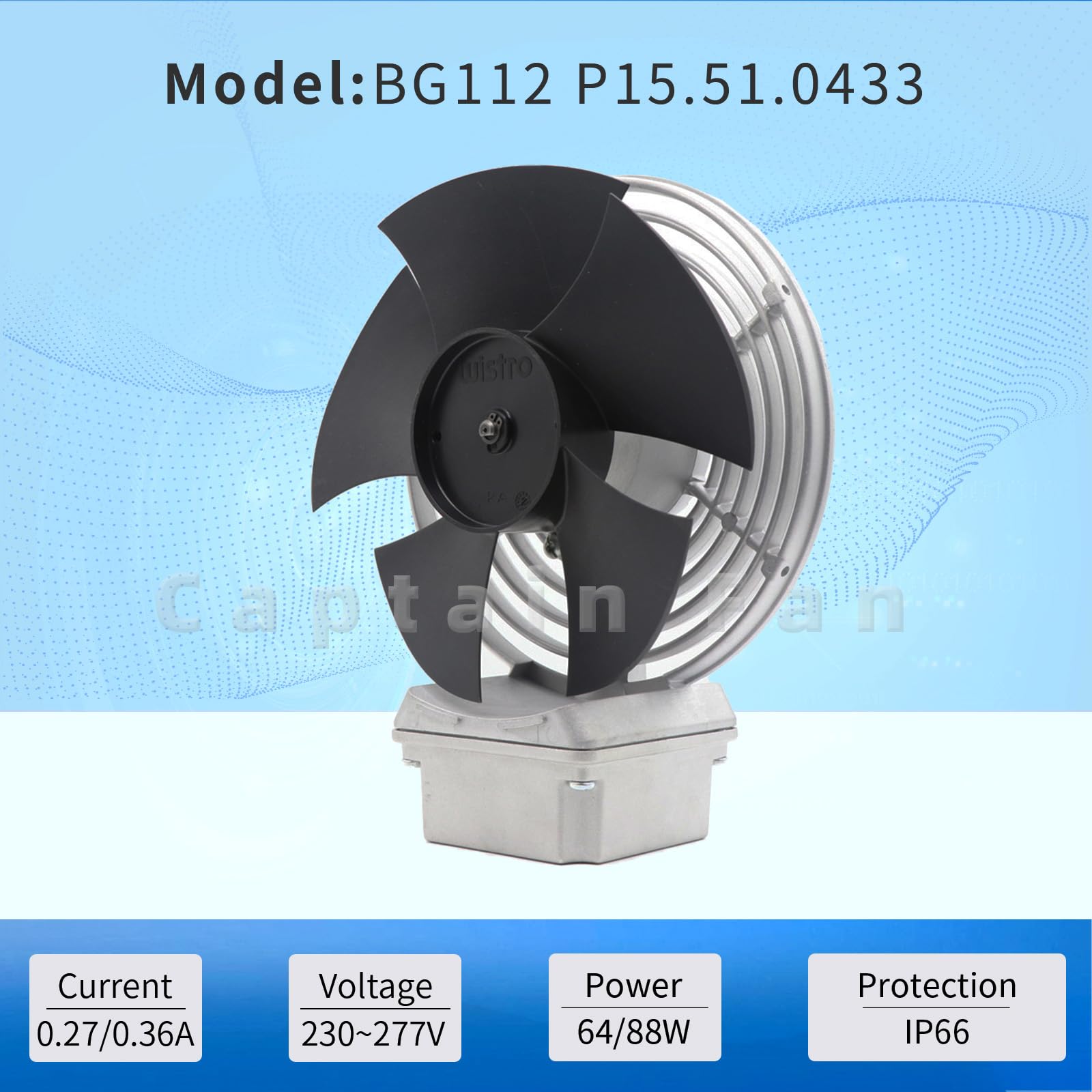 Amazon.com: FLAI BG112 P15.51.0433 Wistro Fan 220/277VAC IP66
