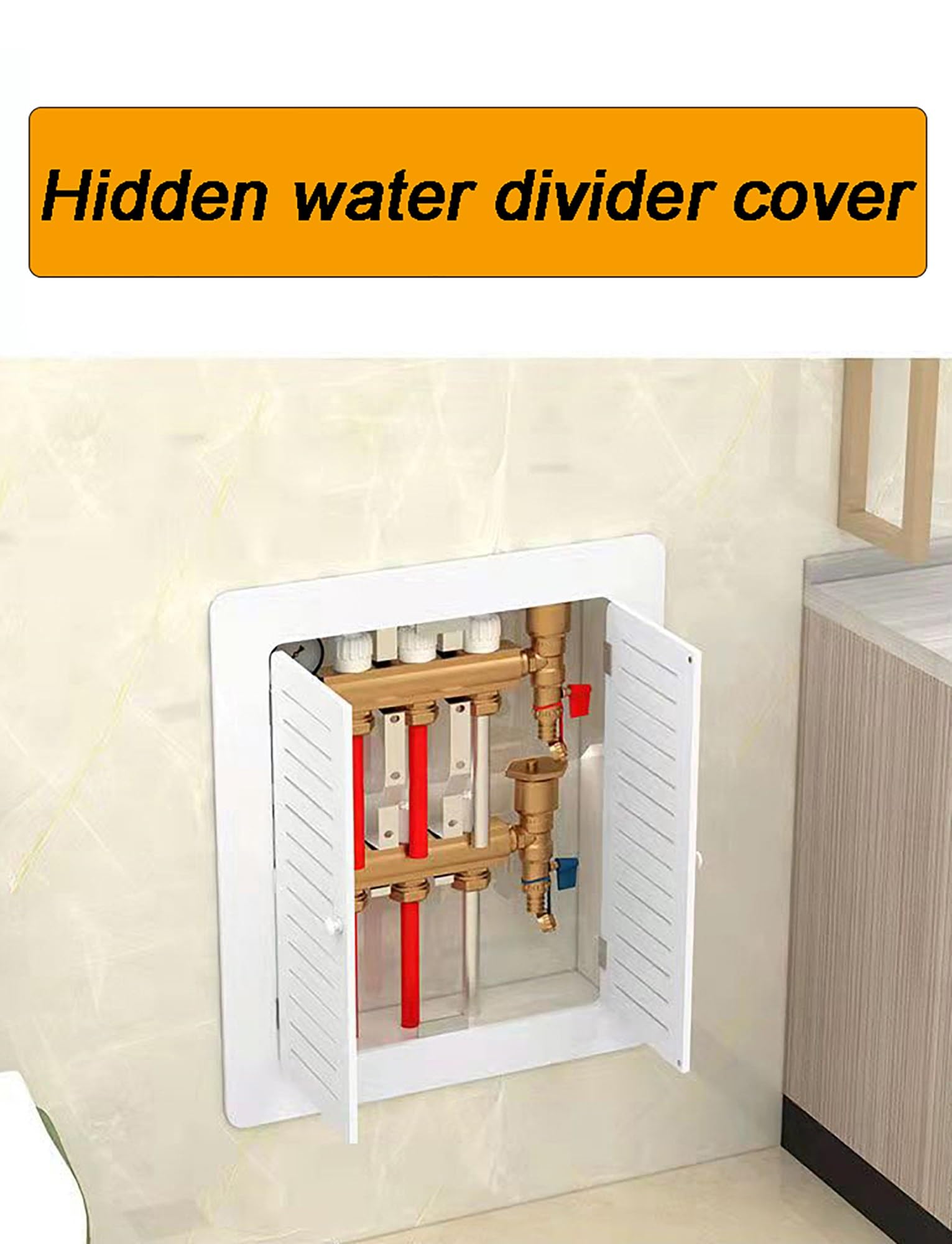 Unterputz-Revisionsplatte aus PVC for Sanitär- und Elektroinstallation – versenkte Reparaturabdeckung for Trockenbauwände, for Wände in Häusern, Hotels und Büros(50x50cm/19.7x19.7in)