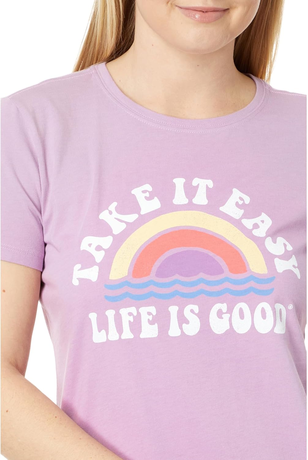 Life Is Good Take It Easy T-shirt à Manches Courtes Rainbow
