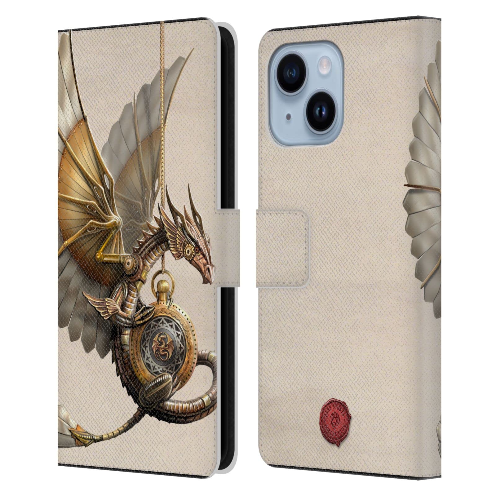 Housse portefeuille iPhone 14 Plus Anne Stokes fin des rayures - 7