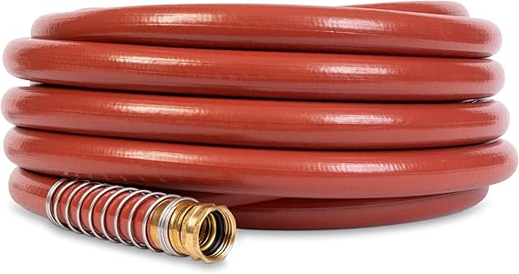 Gilmour Pro Commercial 3/4 x 50' Heavy Duty Water Hose, Durable and Kink Resistant 50 ft Garden Hose | 400 PSI burst strength, leak-proof brass O-ring fittings, abrasion-resistant cover for pro-grade use