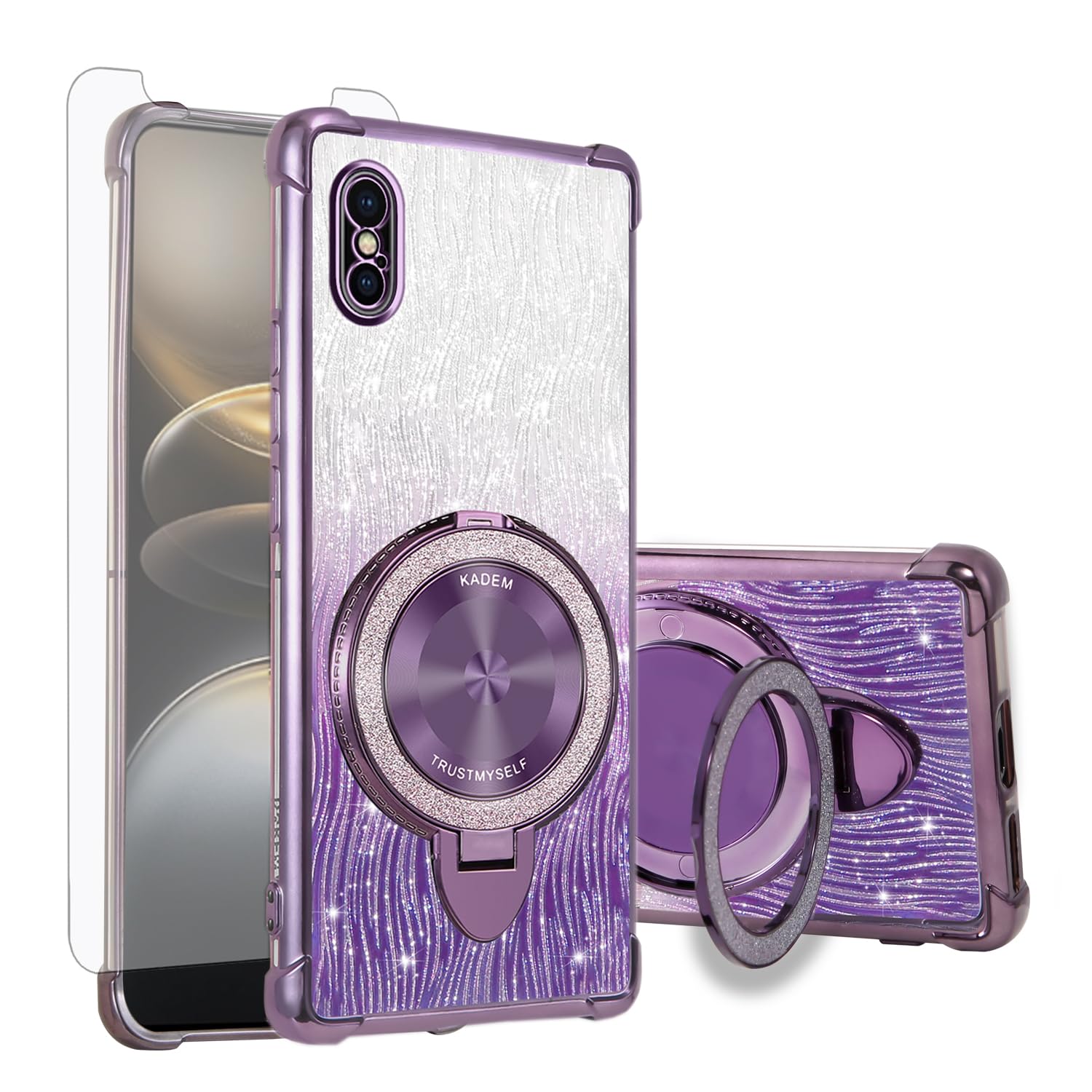 Coque iPhone Xs Max avec support rigide pour appels vidéo mains libres - 8